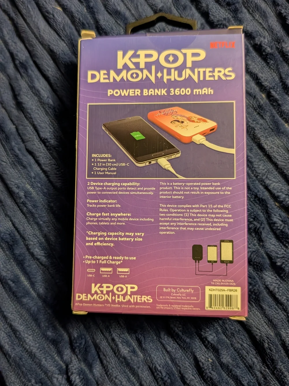 KPOP Demon Hunters Huntix Gradient Power Bank 3600mAh